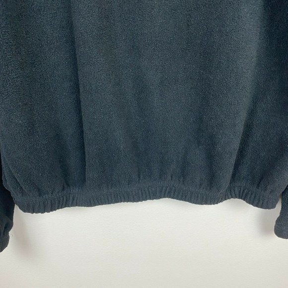 ESPN The Magazine Fleece Pullover Jacket XL Men Black 1/4 Zip Mock Neck - Picture 5 of 7